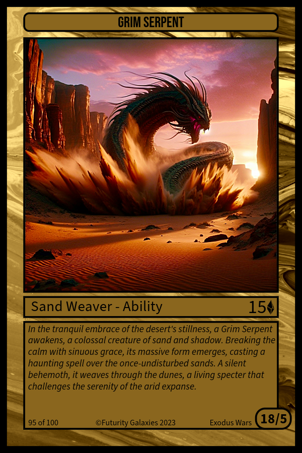NFT Grim Serpent #95 from Futurity Galaxies: Trading Cards