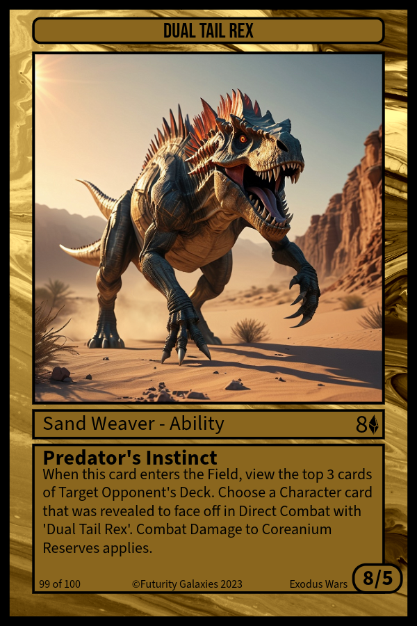 NFT Dual Tail Rex #99 from Futurity Galaxies: Trading Cards